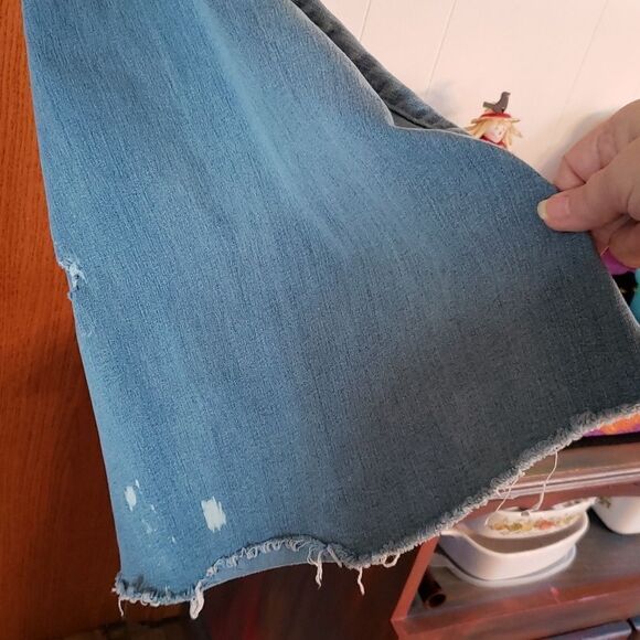 Very Nice Free People Distressed Flare Bell Bottom Jeans Sz 24 - Picture 2 of 9